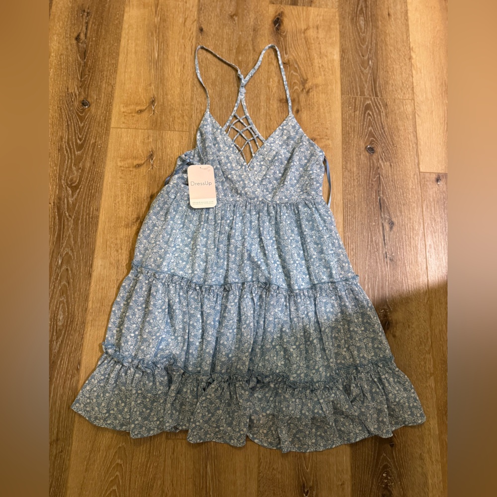 NEW Blue Floral Sun Dress